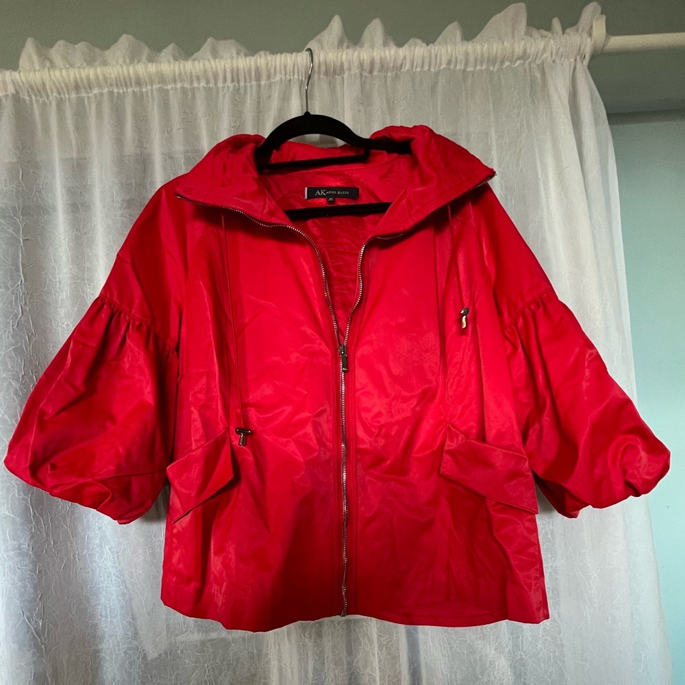 Anne Klein Red Jacket 3/4 Sleeves